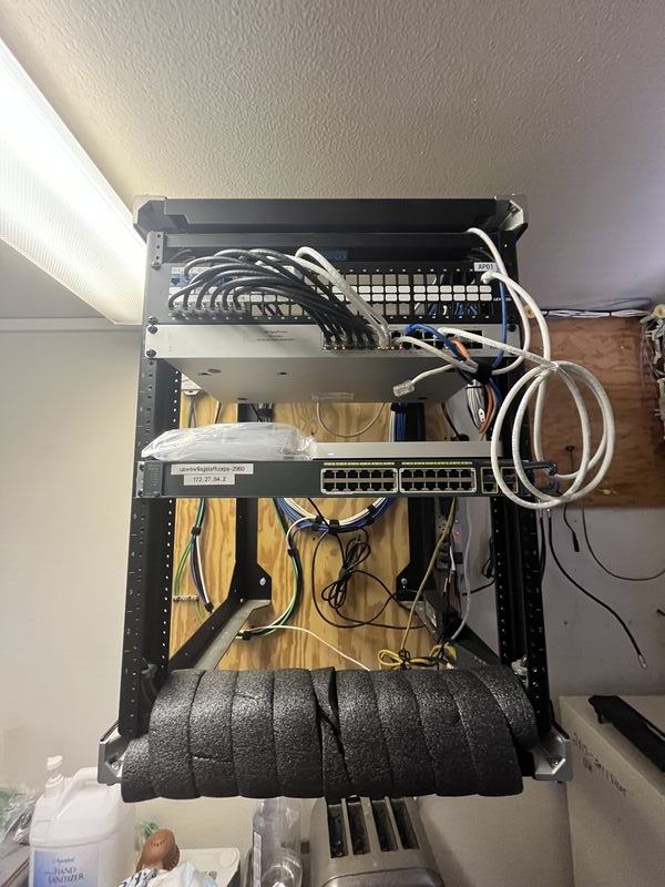 Network rack installation